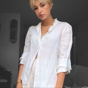 Reformation linen button up